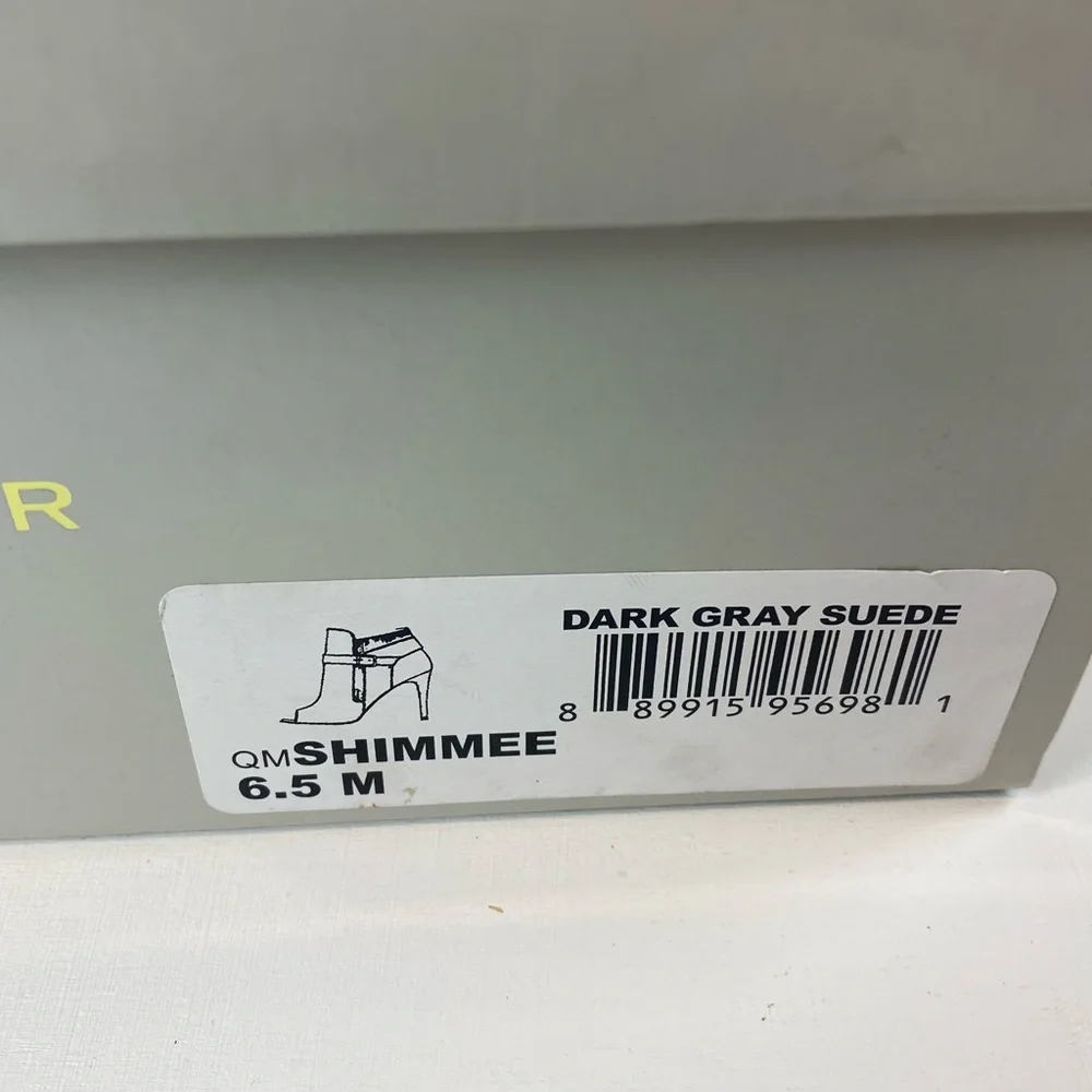 Marc Fisher‎ Shimmee Suede Peep Toe Booties 6.5aM Stiletto Ankle High Heels - Picture 5 of 5